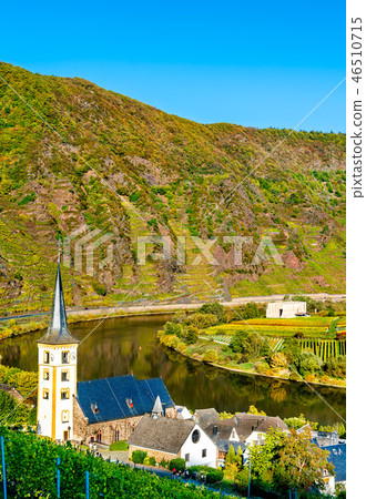 Saint Lawrence Church at the Moselle Bow - Bremm, Germany 46510715