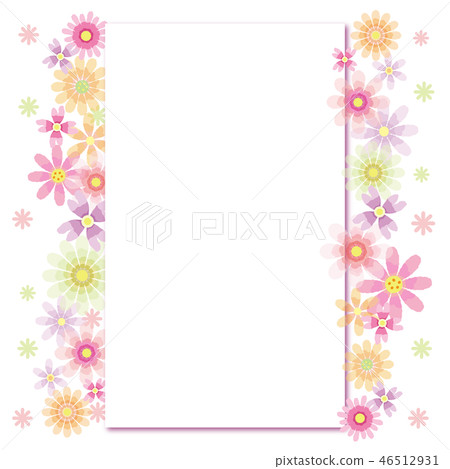 Flower frame background material - Stock Illustration [46512931] - PIXTA