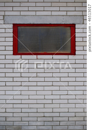 Old brick wall with window. Old brick wall with window. 46513017