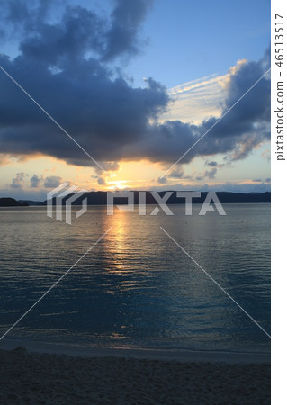 老座間味海灘日出風景 46513517