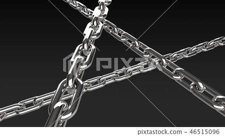Chain silver black background three 46515096
