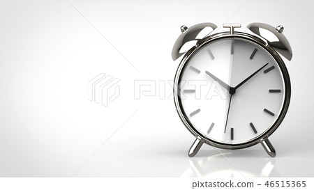 Alarm clock silver front right 46515365