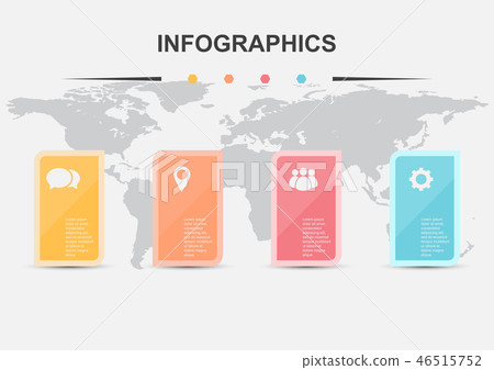 Infographic design template with rounded rectangle - Stock Illustration ...