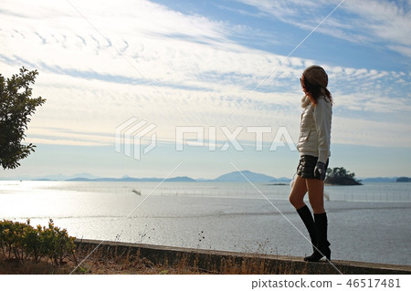 A woman on the beach !, Looking out to the sea, A woman on the beach !, Looking out to the sea, 46517481