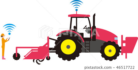 Automated agricultural tractor and rotary 46517722