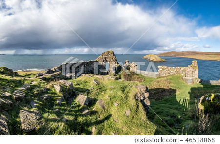 The ruins of Duntulm Castle, Isle of Skye - Scotland The ruins of Duntulm Castle, Isle of Skye - Scotland 46518068