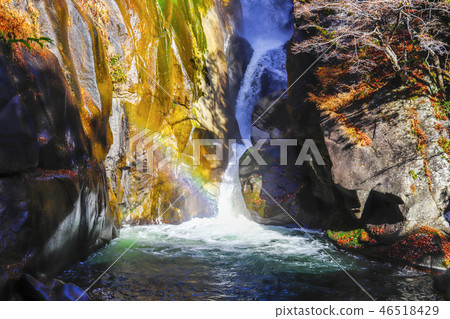 [山梨縣甲府市]特殊的秋天風景名勝三岳翔山峽 46518429