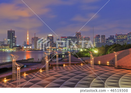Tokyo Harbor Night view Tokyo Harbor Night view 46519308