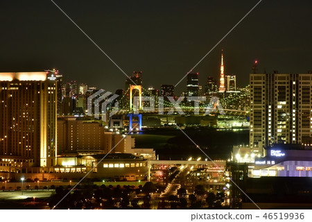 東京夜景從台場電信中心天文台 東京夜景從台場電信中心天文台 46519936