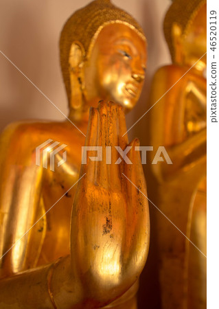 hand golden buddha hand golden buddha 46520119