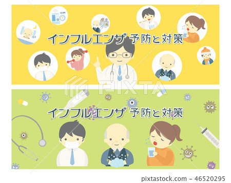 流感預防和措施橫幅材料集 流感預防和措施橫幅材料集 46520295