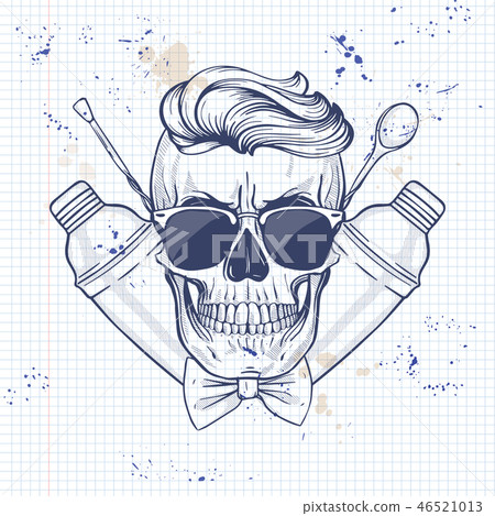 Sketch, barman skull 46521013