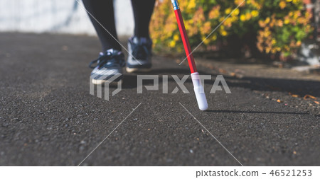 white cane, cane, walking sticks 46521253