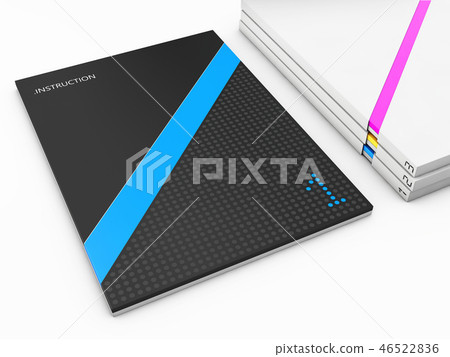 3d Illustration of Brochures and brochure folder, trend brochure 46522836
