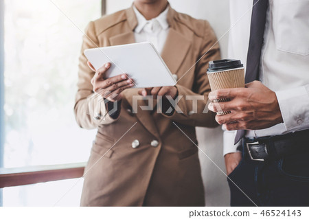 Business team colleague working and conference with new startup Business team colleague working and conference with new startup 46524143