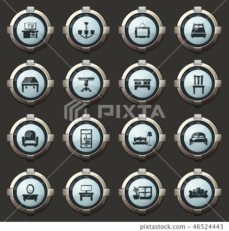 Furniture vector icons set Furniture vector icons set 46524443