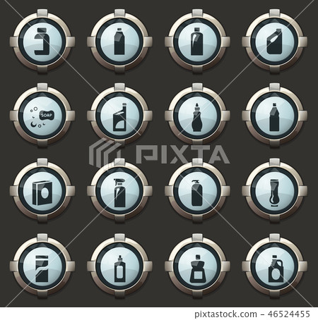 Household chemicals icons set 46524455
