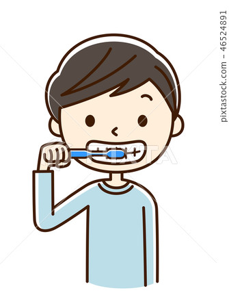 Tooth brushing male Tooth brushing male 46524891