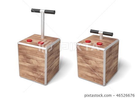 3d Rendering Of Two Tnt Detonator Boxes Stock Illustration