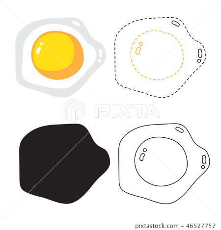fried egg worksheet vector design 46527757