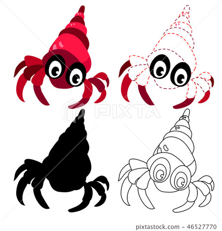 mermit crab worksheet vector design 46527770