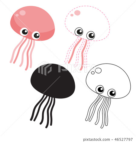 插图素材: jellyfish worksheet vector design 查看全部