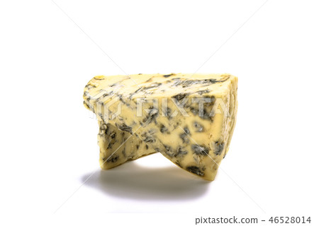 Cheese with mold isolated on white background. Cheese with mold isolated on white background. 46528014