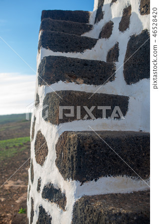 detail of characteristic windmill of fuerteventura detail of characteristic windmill of fuerteventura 46528420