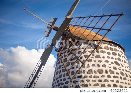 characteristic windmill of fuerteventura 46528421
