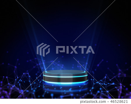 Pedestal for display with light glow. 46528621