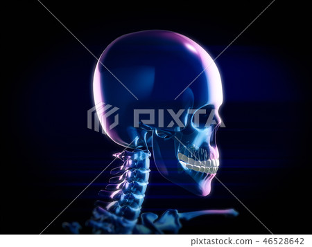 Abstract Skull,dental X-Rays.3d rendering Abstract Skull,dental X-Rays.3d rendering 46528642