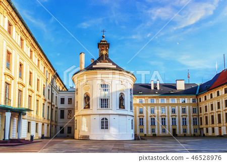 The Holy Cross Chapel and the second courtyard of Prague Castle The Holy Cross Chapel and the second courtyard of Prague Castle 46528976