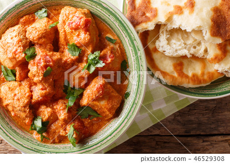 Karhai chicken in a spicy tomato sauce closeup 46529308
