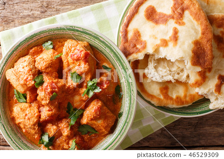 Indian Karhai chicken in a spicy sauce close-up Indian Karhai chicken in a spicy sauce close-up 46529309