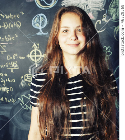 back to school after summer vacations, cute teen real girl in classroom back to school after summer vacations, cute teen real girl in classroom 46529369