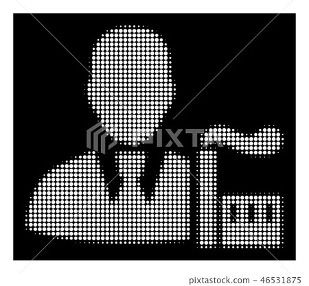 White Halftone Industry Capitalist Icon White Halftone Industry Capitalist Icon 46531875