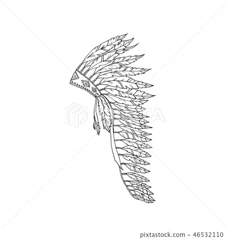 Warbonnet Feather hat coloring page fashion accessory 46532110