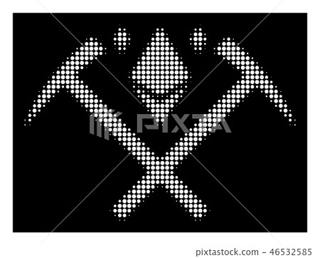 White Halftone Ethereum Crystal Mining Hammers Stock Illustration 46532585 Pixta