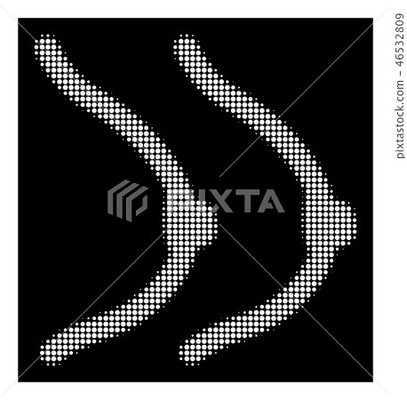 White Halftone Breast Icon 46532809