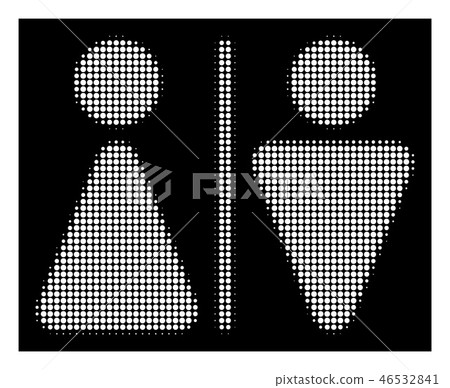 White Halftone WC Persons Icon White Halftone WC Persons Icon 46532841