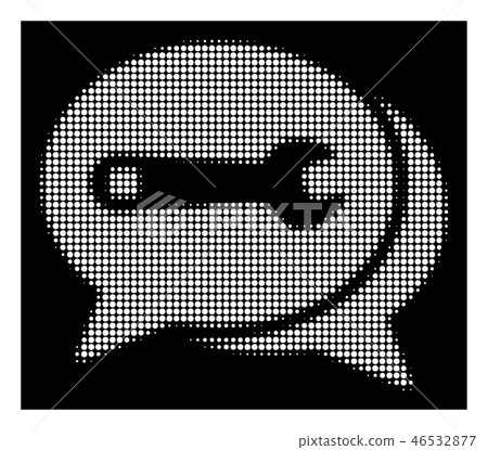 White Halftone Repair Chat Icon 46532877