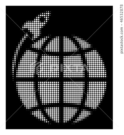 White Halftone Planet Satellite Launch Icon 46532878