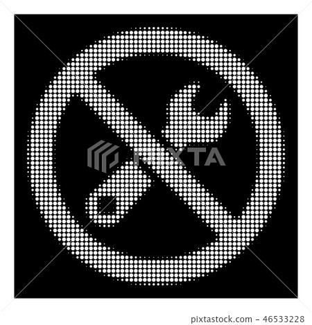 White Halftone Forbidden Repair Icon White Halftone Forbidden Repair Icon 46533228