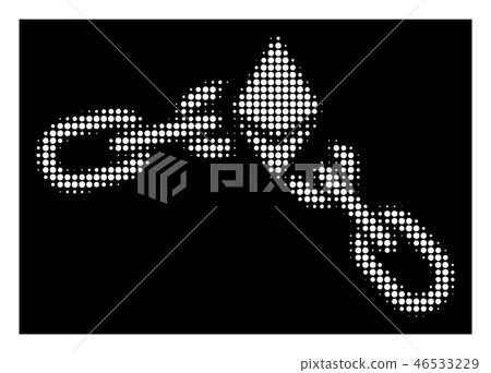 White Halftone Ethereum Broken Chain Icon 46533229