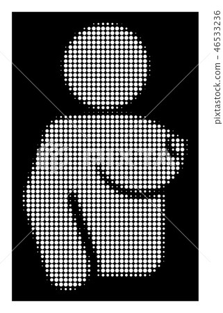 White Halftone Nude Female Icon White Halftone Nude Female Icon 46533236