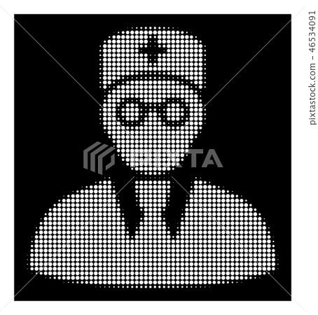 White Halftone Doctor Icon 46534091