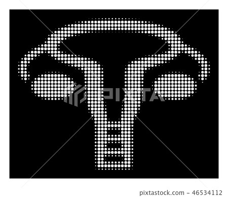 White Halftone Womb Icon White Halftone Womb Icon 46534112