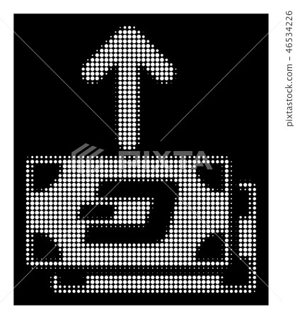 White Halftone Dash Banknotes Pay Out Icon White Halftone Dash Banknotes Pay Out Icon 46534226