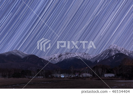 A star rising from Haramura to Yatsugatake A star rising from Haramura to Yatsugatake 46534404