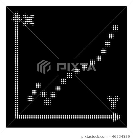 White Halftone Function Plot Icon - Stock Illustration [46534529] - PIXTA